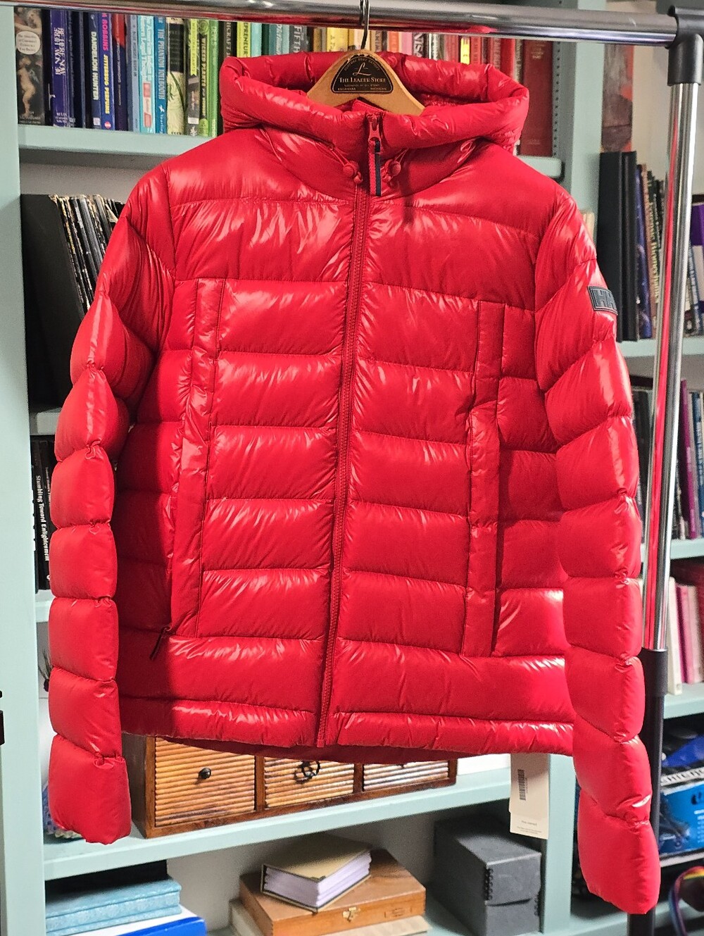 Helly Hansen Red Down Jacket with Hood